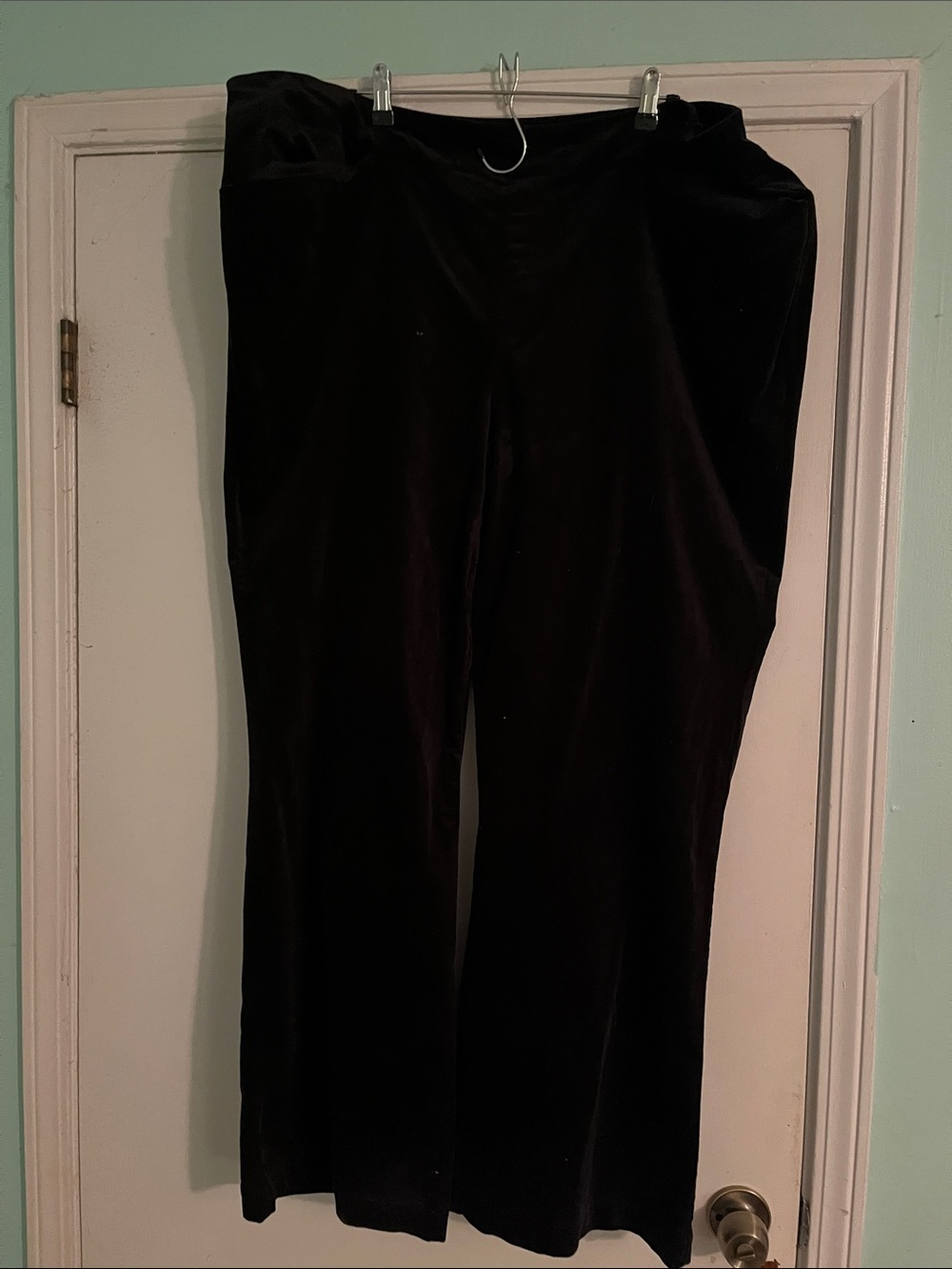 DG2 by Diane Gilman Black Velvet Boot Cut Pants